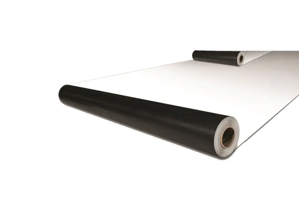Rolled EPDM roofing membrane for flat and low-slope roof waterproofing systems